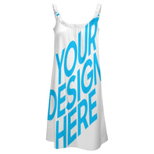 Cargar imagen en el visor de la galería, Vestido sin Mangas con Tirantes de Moda para Mujer AQ Personalizado con Impresión Completa de una imagen con Foto Logo Patrón Texto