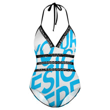 Cargar imagen en el visor de la galería, Bañador / Traje de baño Talla Grande de Una Pieza de estilo halter para Mujer YS20001 Personalizado con Foto Logo Patrón Texto (Impresión Completa de una imagen)