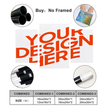 Cargar imagen en el visor de la galería, Combo de 3 Cuadros Colgantes con Diseño Personalizado de Tus Fotos o Textos