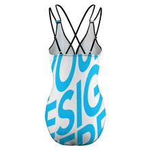 Cargar imagen en el visor de la galería, Traje de baño de una pieza profundo V con tirantes LT3154 Personalizado con Impresión Completa de una sola imagen con Foto Logo Patrón Texto