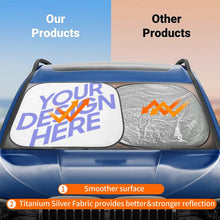 Cargar imagen en el visor de la galería, Parasoles Plegables Universales (un Par) para Parabrisas Delantero de Coche SUV Camiones QC1104037 Personalizados Impresion Completa de Una Imagen con Foto Logo Patrón Texto