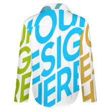 Cargar imagen en el visor de la galería, Camisa con dobladillo irregular manga larga para mujer B648 Personalizada con Impresión Completa de múltiples imágenes con Foto Logo Patrón Texto