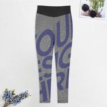 Cargar imagen en el visor de la galería, Pantalones Deportivos Largos / Leggings Elásticos con Patrón de Panal para Yoga Ejercicio para Mujer YJ050 Personalizados con Impresión Completa de Una Imagen con Foto Logo Patrón Texto