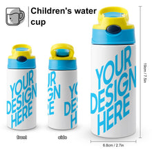 Cargar imagen en el visor de la galería, Taza termo infantil emergente bomba con asa pajita 304 acero inoxidable JJ0520155 Personalizada con Foto Logo Patrón Texto