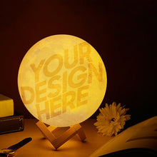 Cargar imagen en el visor de la galería, Lámpara de Luna Tricolor con Impresión a Doble Cara de Diseño Personalizado Personalizada con Tus Fotos o Textos