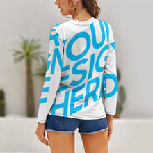 Cargar imagen en el visor de la galería, Camiseta holgada con Cuello Redondo de Moda para mujer NZ130 Personalizada con Impresión Completa de una imagen con Foto Logo Patrón Texto