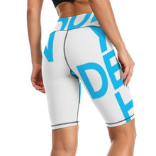 Cargar imagen en el visor de la galería, Mallas Pantalones Cortos de Yoga Leggings Deportivos Cintura Alta de Ejercicio Fitness Running para mujer Y09B Personalizadas con Impresión Completa de una imagen con Foto Logo Patrón Texto