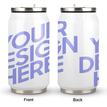 Cargar imagen en el visor de la galería, Taza tipo lata de aluminio de 304 Acero Inoxidable Reutilizable Estampada Completa con Tapa y Pajita para Cola Café Bebida JJ0520165 Personalizada con Foto Logo Patrón Texto