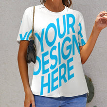 Cargar imagen en el visor de la galería, Camiseta manga corta de verano con estampado de moda para mujer NT Personalizada con Impresión Completa de una imagen con Foto Logo Patrón Texto