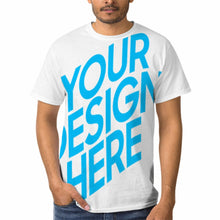 Cargar imagen en el visor de la galería, Camiseta de manga corta unisex para hombre y mujer de poliéster de una imagen personalizada con foto, texto o logo