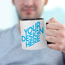 Cargar imagen en el visor de la galería, Taza de Cerámica Asa y Interior de Color Cambiado JJ0504002 Personalizada con Foto Logo Patrón Texto