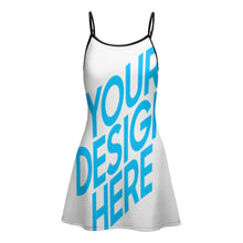 Cargar imagen en el visor de la galería, Vestido Casual Deportivo sin Mangas con Tirantes para mujer NZ049 con Diseño Personalizado con impresión completa de una imagen con Foto Logo Patrón Texto