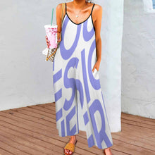 Cargar imagen en el visor de la galería, Mono holgado con tirantes Jumpsuit Sexy para mujer LTY007 Personalizado con Impresión Completa de una imagen con Foto Logo Patrón Texto