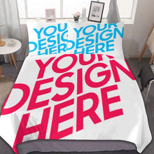 Cargar imagen en el visor de la galería, Juego de cama reversible de 3 piezas (1 funda nórdica + 2 fundas de almohada) estampado por ambos lados personalizado con patrón foto texto