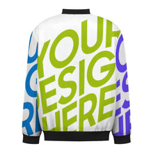 Cargar imagen en el visor de la galería, Chaqueta bomber totalmente estampada a la moda para hombre BMJ personalizado con patrón foto texto (impresión de imágenes múltiples)
