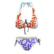 Cargar imagen en el visor de la galería, Bikini en Talla Grande Triángulo Conjunto BK2131 Personalizado con Impresión Completa de múltiples imágenes con Foto Logo Patrón Texto