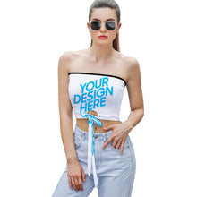 Cargar imagen en el visor de la galería, Bandeau Top Tube Top para Mujer Y04 Personalizado con impresión completa con Foto Logo Patrón Texto