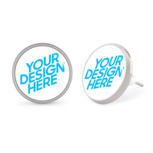 Cargar imagen en el visor de la galería, Aretes de Aleación con Impresión Directa UV de Diseño Personalizado con Tu Texto y Foto