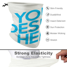 Cargar imagen en el visor de la galería, Bandana Multifuncional / Diadema para Cuello / Bufanda Mágica para Hombres Mujeres JJ0521110 Personalizada con impresión completa de una imagen con Foto Logo Patrón Texto