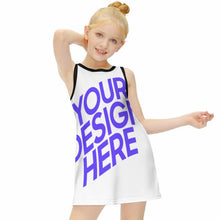 Cargar imagen en el visor de la galería, Vestido niña sin mangas ET018 personalizado con patrón foto texto (impresión de imágenes múltiples)