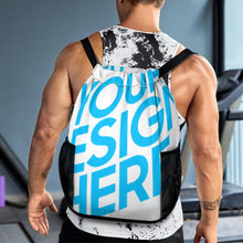 Cargar imagen en el visor de la galería, Mochila de viaje bolsa de gimnasio mochila deportiva con cordón (separación húmeda y seca) personalizado con patrón foto texto
