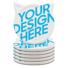 Cargar imagen en el visor de la galería, Posavasos de Cerámica Forma de Gato Posavasos Resistentes al Calor Posavasos para Bebidas para Protección de Mesa Juego de 4 / 6 JJ0520146 Personalizados con impresión de una imagen con Foto Logo Patrón Texto