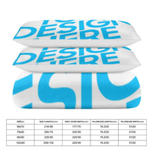 Cargar imagen en el visor de la galería, Juego de cama de 3 piezas estampado a una cara (1 funda nórdica + 2 fundas de almohada) personalizado con patrón foto texto