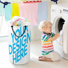 Cargar imagen en el visor de la galería, Cesta de lavandería plegable de gran capacidad personalizado con patrón foto texto