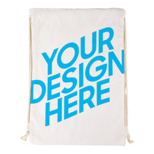 Cargar imagen en el visor de la galería, Mochila con Cordones de Lienzo con Diseño Personalizado de Tus Imágenes o Textos