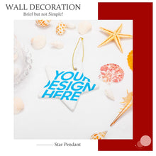 Cargar imagen en el visor de la galería, Adornos Navideños de Estrella Cerámica con Diseño Personalizada de Tus Fotos o Textos