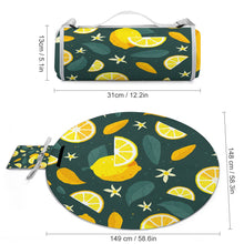Cargar imagen en el visor de la galería, Alfombra redonda impermeable para picnic viaje parque playa al aire libre Personalizada con Foto Logo Patrón Texto Impresión Completa