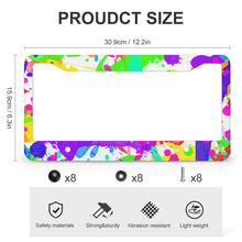 Cargar imagen en el visor de la galería, Marco de placa de matrícula de aluminio con cuatro orificios redondos (un par) QC1101013 Personalizado Personalizada con Foto, Texto o Logo