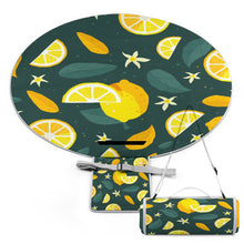 Cargar imagen en el visor de la galería, Alfombra redonda impermeable para picnic viaje parque playa al aire libre Personalizada con Foto Logo Patrón Texto Impresión Completa