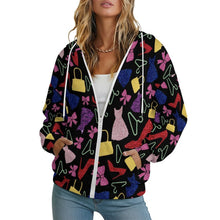 Cargar imagen en el visor de la galería, Sudadera con Capucha y Cremallera Completa Personalizable para Mujer
