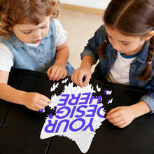 Cargar imagen en el visor de la galería, Puzzles / Rompecabezas con forma irregular de cabeza de lobo personalizado con Impresión Completa de Una Imagen con Foto Logo Patrón Texto

