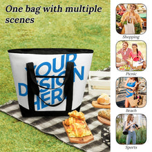 Cargar imagen en el visor de la galería, Bolsa Tote Térmica de Gran Capacidad XB0601064 personalizado con patrón foto texto (impresión de imagen única)

