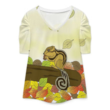 Cargar imagen en el visor de la galería, Camiseta Manga Abullonada Personalizable para Mujer | Tu Diseño
