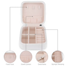Cargar imagen en el visor de la galería, Joyero de Viaje Personalizado | Organizador Portátil de Cuero PU (10x10cm)
