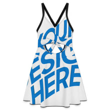 Cargar imagen en el visor de la galería, Traje  / Bikini de baño de una pieza con la espalda descubierta para Mujer SDS513 con Foto Logo Patrón Texto (Impresión Completa de una sola imagen)
