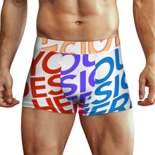 Cargar imagen en el visor de la galería, Calzoncillos bóxer para hombre SDS025 estampados en puro algodón con cinturilla elástica ancha personalizado con patrón foto texto
