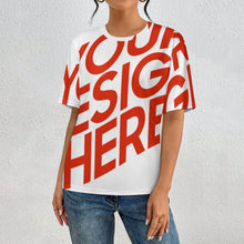 Cargar imagen en el visor de la galería, Camiseta NT de corte clásico manga corta y cuello redondo para mujeres y hombres personalizado con patrón foto texto (impresión de imagen única)
