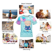 Cargar imagen en el visor de la galería, Camiseta Infantil de Algodón Personalizada con Foto o Dibujo

