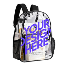 Cargar imagen en el visor de la galería, Mochila Transparente de 43 cm personalizado con patrón foto texto
