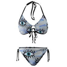 Cargar imagen en el visor de la galería, Bikini Fruncido con Lazos Ajustables | Traje de Baño Personalizado
