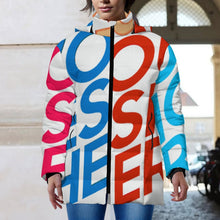 Cargar imagen en el visor de la galería, Chaqueta acolchada de algodón con cremallera para mujer MWL516 personalizado con patrón foto texto (impresión de imágenes múltiples)

