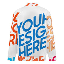 Cargar imagen en el visor de la galería, Chaqueta de béisbol universitaria para mujer SDS2507 personalizado con patrón foto texto (impresión de imágenes múltiples)
