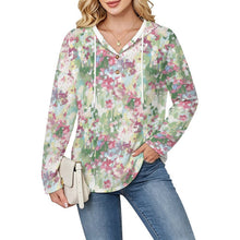 Cargar imagen en el visor de la galería, Sudadera Mujer Cuello V con Capucha y Botones Personalizable
