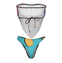 Cargar imagen en el visor de la galería, 2024 Nuevo Traje de baño conjunto de bikini push-up sin tirantes sexy 2 piezas personalizado con logotipo foto y texto (impresión de imágenes múltiples)

