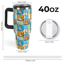 Cargar imagen en el visor de la galería, Termo Personalizado de 40oz con Asa y Base para Portavasos
