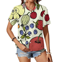 Cargar imagen en el visor de la galería, Camisa personalizada mujer manga corta con cuello
